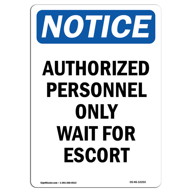 Signe d'attente du personnel autorisé seulement