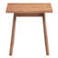 Table d'appoint carrée Velentina, finition naturelle