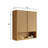 Modern 26" Golden Oak Wall-Mounted Striped Bathroom Cabinet