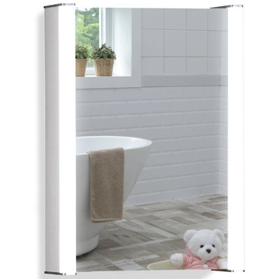 Sechrist 500mm W 700mm H Surface Frameless Medicine Cabinet Mirror 2 Adjustable