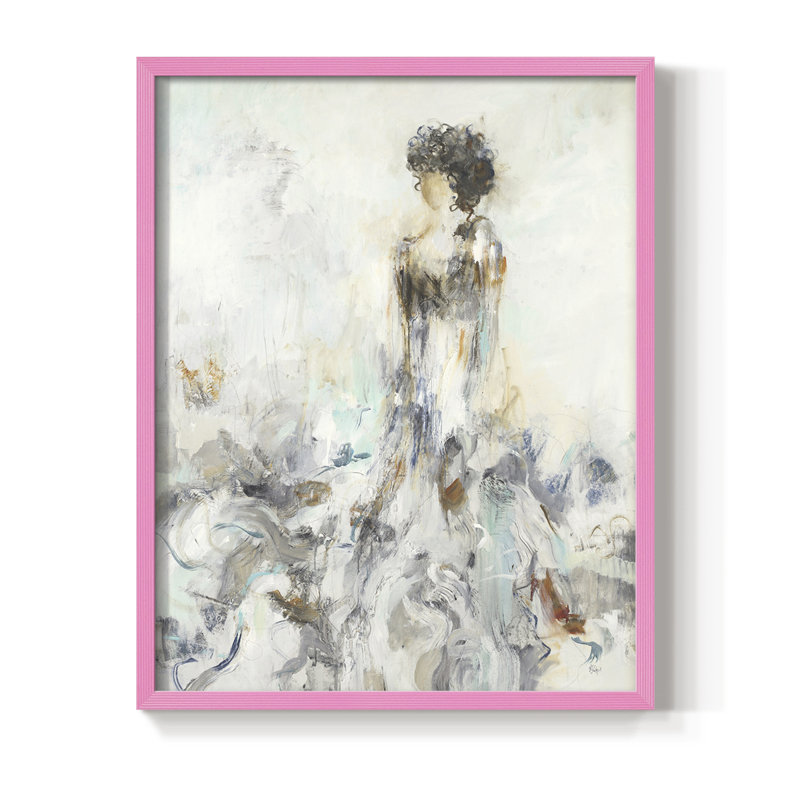 «Romantic Reflection II», reproduction encadrée - bois massif, Rose, H 10 po x l 8 po