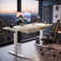 Lilja Height Adjustable Wood Computer Standing Desk with Keyboard Tray For Home Office