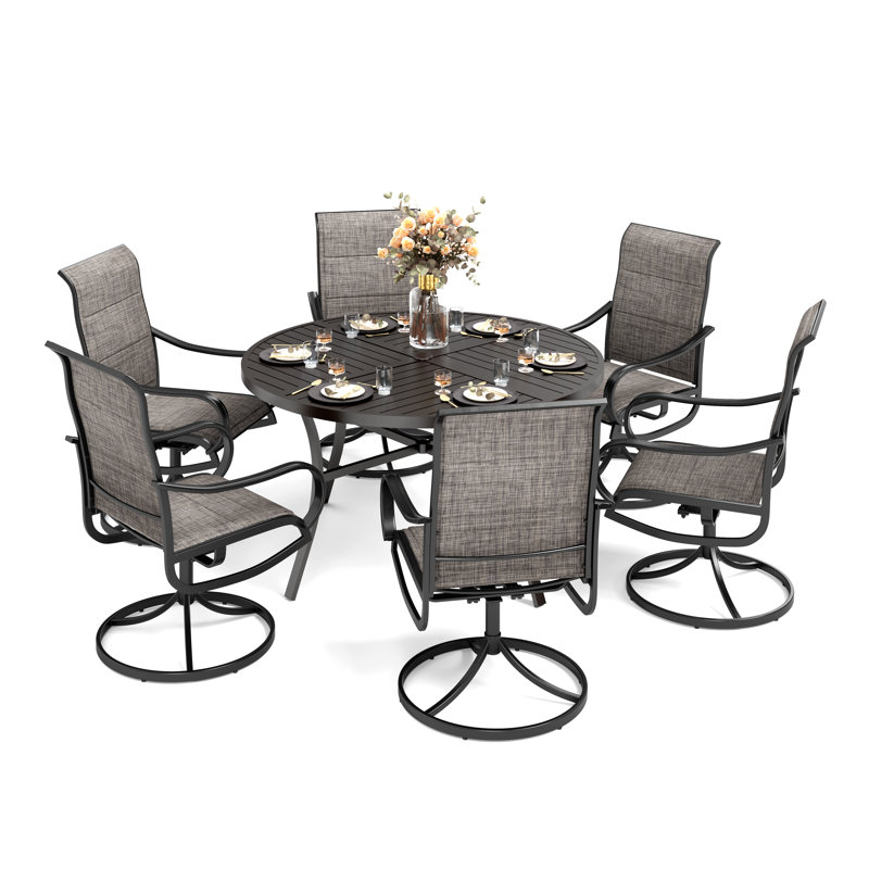Sutiya 6 - Person Patio Dining Set with Round Table