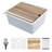 White 21X18" Granite Composite Quartz Workstation Sink For Kitchen, Undermount Style, Smooth And , Dirt - , Quiet Use, Package With Rack, Strainers, Grid, Board Installation Guide Kitchen Sink, High