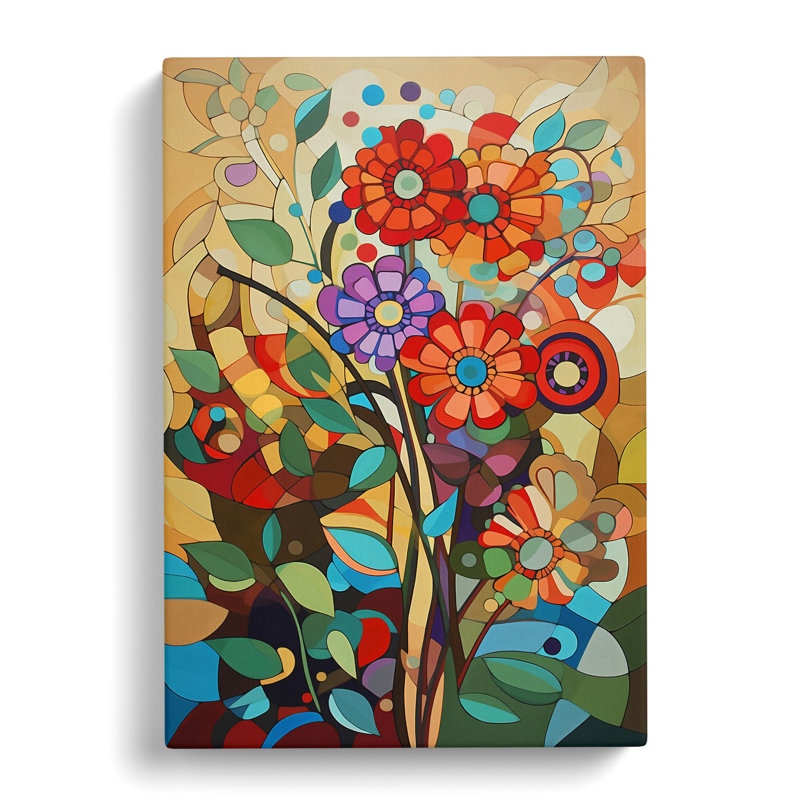 Jonkan Flowers Constructivism Vol.5 - Wrapped Canvas, 50cm H x 35cm W x 3cm D