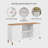 57.2" W Manufactured Wood TV Stand with Storage Cabinets 
