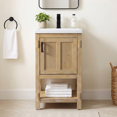 Alvah 20" Freestanding Single Bathroom Vanity with Ceramic Top