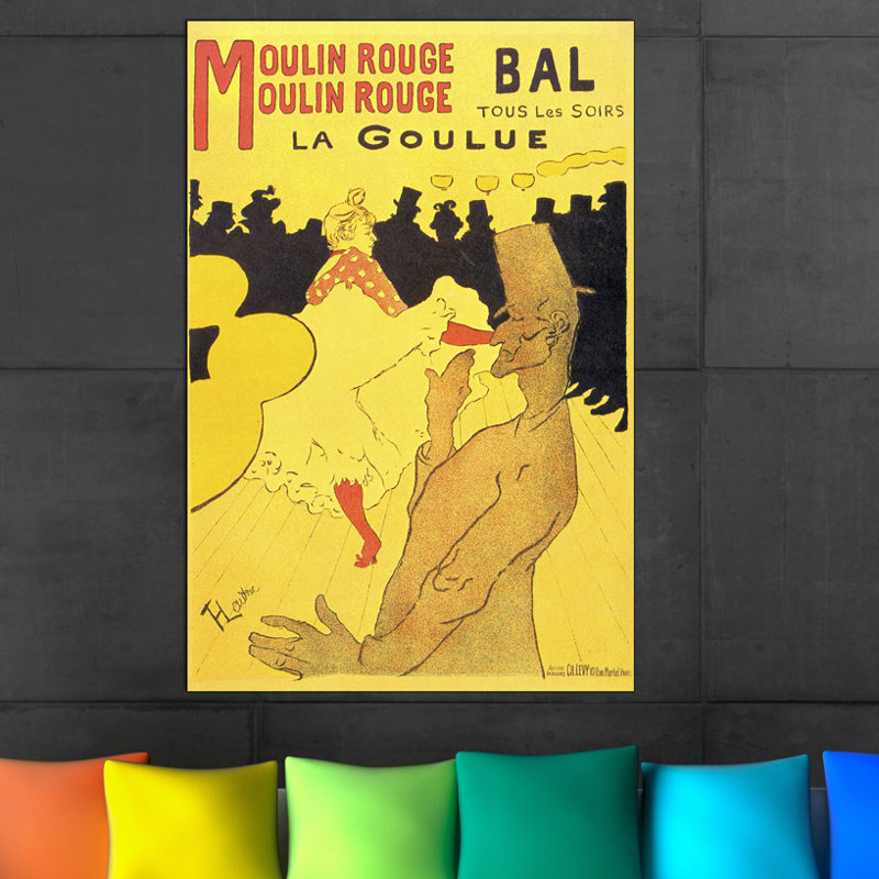 Henri De Toulouse-Lautrec - Wrapped Canvas Print, 135cm H x 90cm W x 1.8cm D