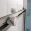 Porte de salle de bain avec cadre en aluminium de 56 à 60 po x H 74 po-115203377