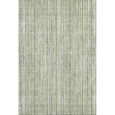 Premium Machine Washable Prisco Green Rug
