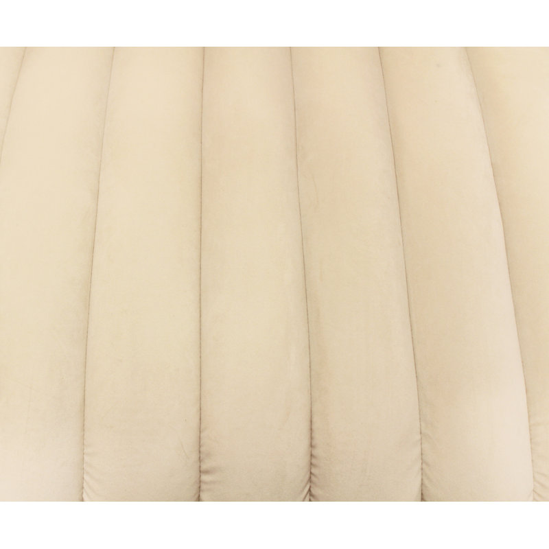 Gleaves Velvet Accent Chair, Ivory Velvet