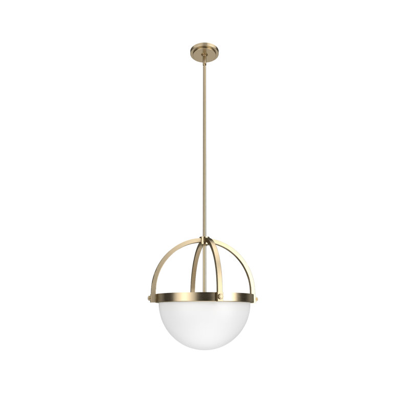 Wedgefield 3 Light Globe Pendant, Alturas Gold, 73.5" H x 16.75" W, 3 Lights