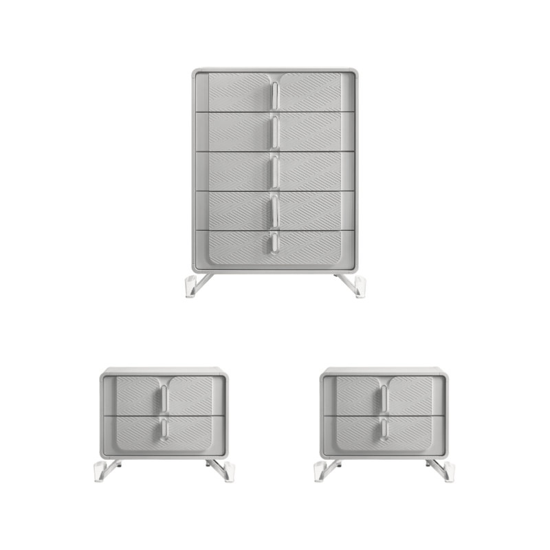 Avaline Modern 3 Pieces Fully Assemble Bedroom Storage Set, 3 Pcs: Chest, 2 Nightstands