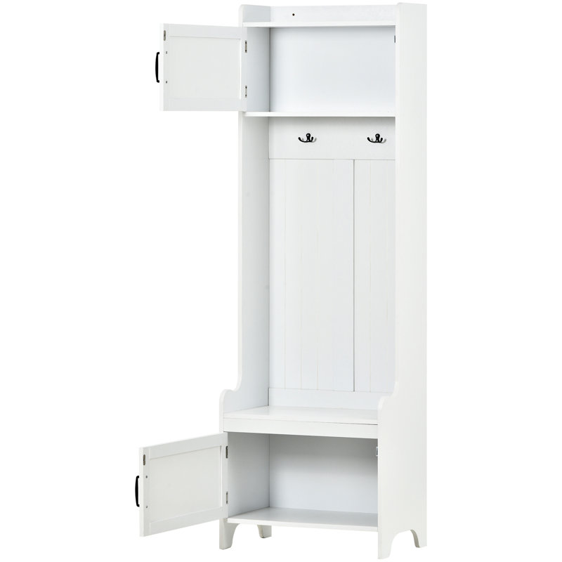 41 meubles de couloir, portemanteau, banc d'entrée, blanc, rangement blanc grande capacité, espace et style