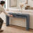 Rustic Charm Console Table With Fluted Drawer & Adjustable Legs - Perfect For Living Room Decor-1717843398