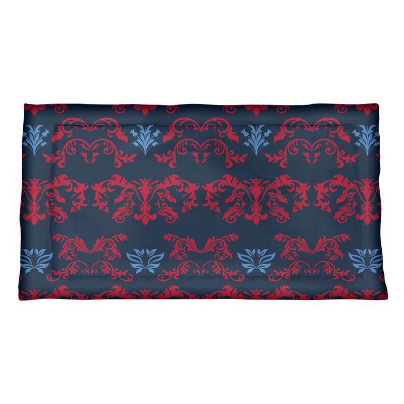 Taie décorative à motif baroque Tennessee Football, Standard, Bleu marine / rouge / bleu, Microfibre