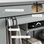 Large Fabric Wardrobe Closet 2 Rails, 4 Drawers, Portable Cloth Wardrobe 166 x 42.5 x 169.5cm, Dark Grey