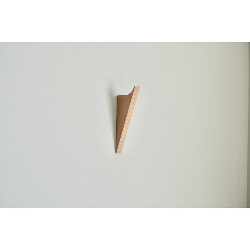 Airlene Solid Wood Wall Wall Hook, Light Brown