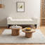 Banc rembourré beige capitonné à boutons avec grand repose-pieds avec accoudoirs roulés, fauteuil de chambre et de salon élégant-129159703