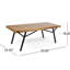Table basse en bois de style moderne avec pieds en fer, finition l 50 po x P 23,5 po et H 18,28 po