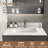 Marble Vanity Top,  Vanity Top With Pre-Drilled Faucet Holes, Bathroom Vanity Top With Undermount Rectangular Middle Sink And Bianco Carrara Venato