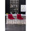 Tabouret 26,50 "à hauteur de comptoir en velours rouge - à la mode et confortable