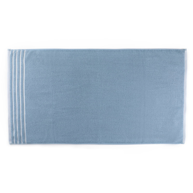 Ensemble de 2 serviettes de bain de qualité supérieure en micro-coton, bleu doux, 19,7 x 35,4 pouces | 100% micro-coton, 13,2 oz / verge carrée | Lavable à la machine à 104 ° F, ultra-absorbant et à séchage rapide, idéal pour la maison et le spa
