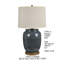 Ceramic Table Lamp With Linen Shade