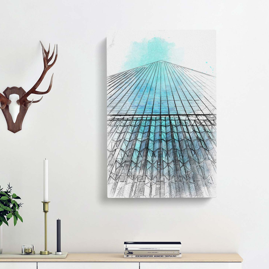 Ground Zero In New York City In Abstract - Wrapped Canvas
