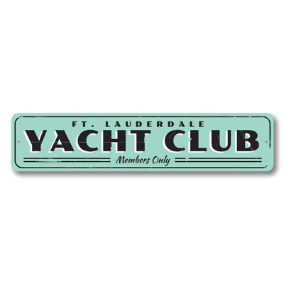Enseigne en aluminium Yacht Club