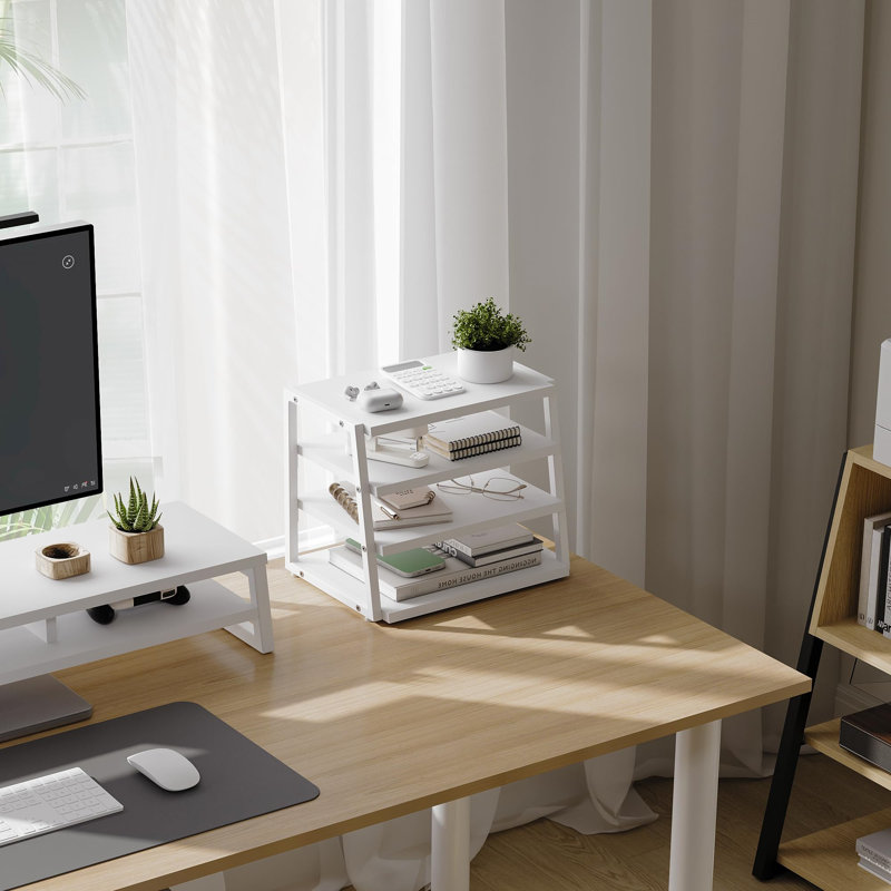 Riti Manufactured Wood Desk Organiser, White