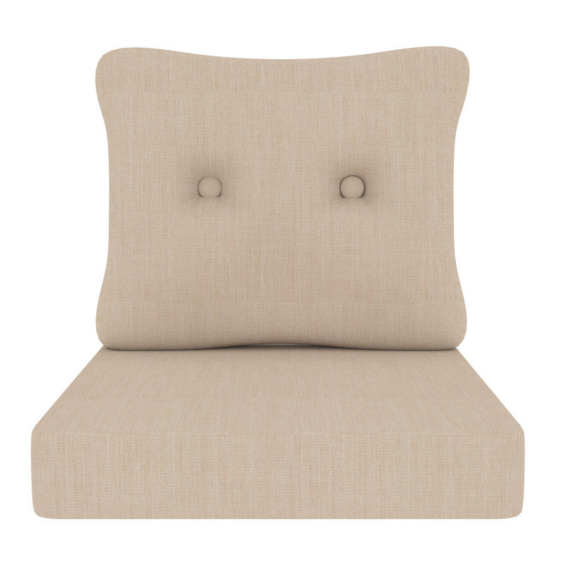 Coussin carré intérieur / extérieur Sunbrella, Toile lin