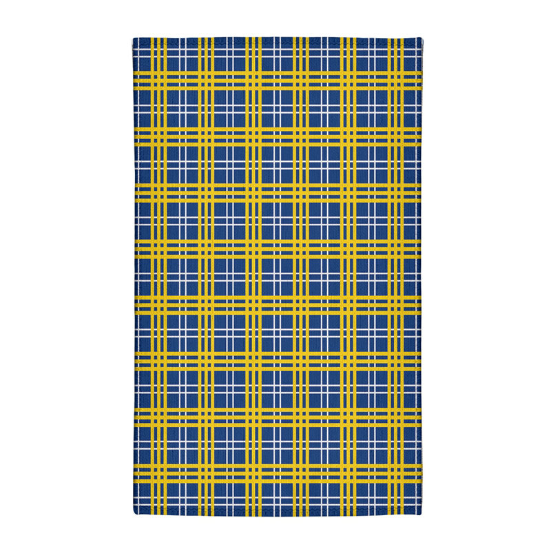 Tapis à carreaux bleu, Rectangle 5 pi x 7 pi