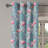 Dakota Fields Hawaiian Grommet Curtain Triangles Leaves Flamingo 50" x 120" Cadet Blue and Pink-353366656