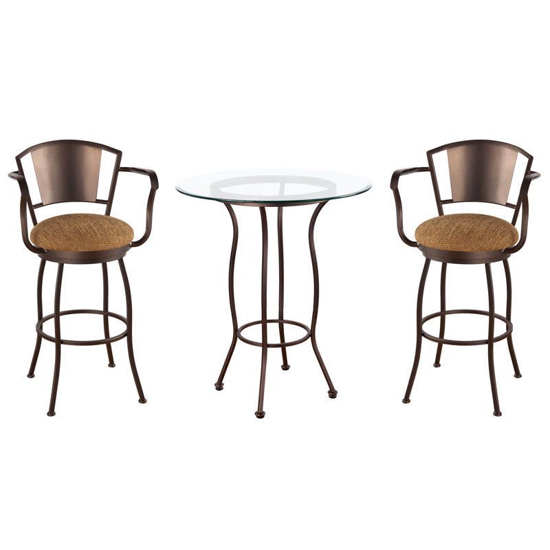 Tabouret de bar et de comptoir pivotant Eglinton, Bronze ensoleillé, Brun Ford
