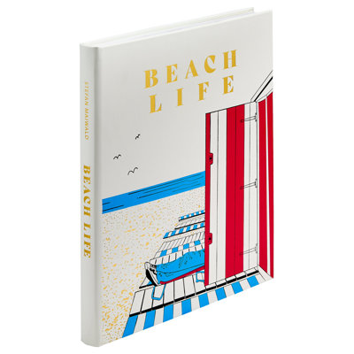 Graphic Image Beach Life Coffee Table Book, Leather, Ivory