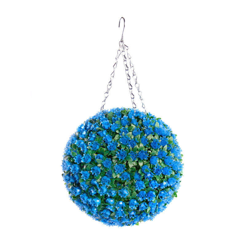 Faux Plant, Blue, 28cm H x 28cm W x 28cm D