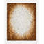 Tapis brun en cuir de vache dégradé brun, tapis en cuir patchwork fait à la main, tapis moderne dégradé de luxe-405011214