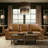 Igon 86.25" Traditional Down-Filled Genuine Leather Power Reclining Sofa-1207651214