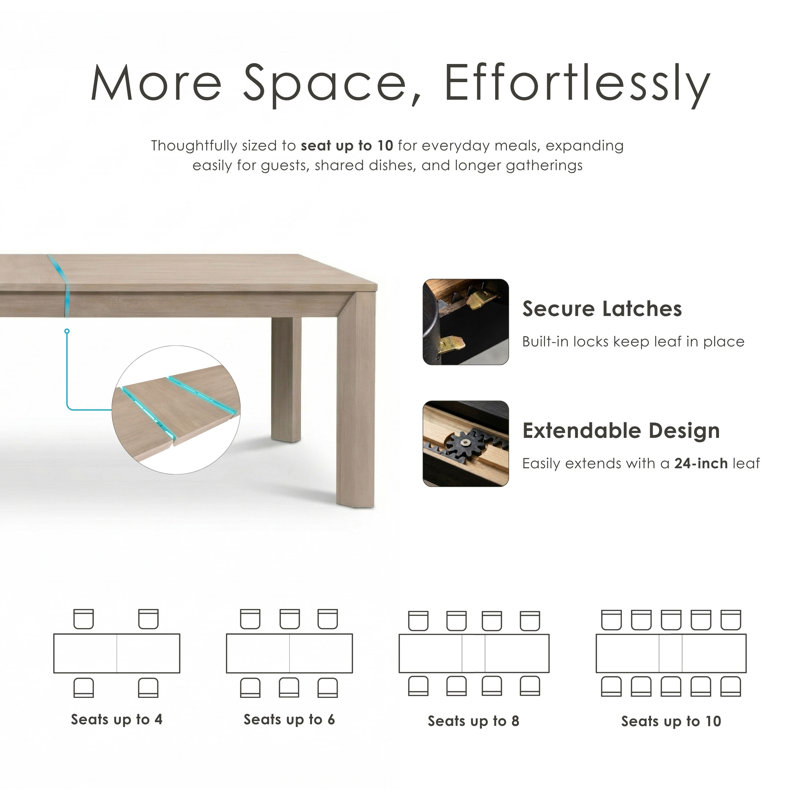 Schell Extendable Dining Table, Brown