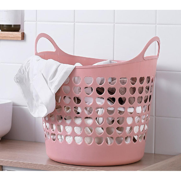 Small Flexible Hollowed-out Laundry Handle Organizer Baskets in