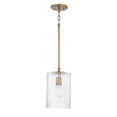 Luminaire suspendu cylindrique à 1 lumière Emerson