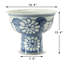Hand Painted Blue and White Pedestal Bowl-16" W x13"H