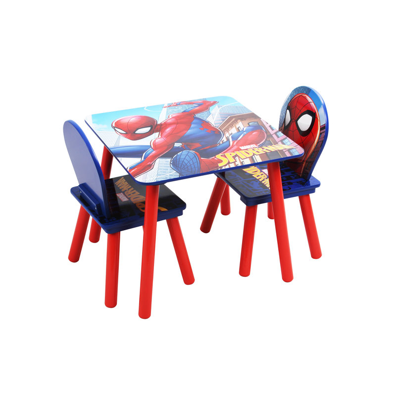 Marvel Spider Man Wooden Table & 2 Chairs Set