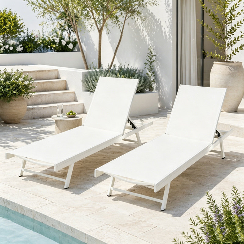 Ensemble de chaise longue d'extérieur