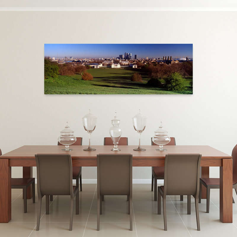 Buildings Near A Park Greenwich Park Greenwich London England United Kingdom 1 Piece Wrapped Canvas Panoramic Wall Art