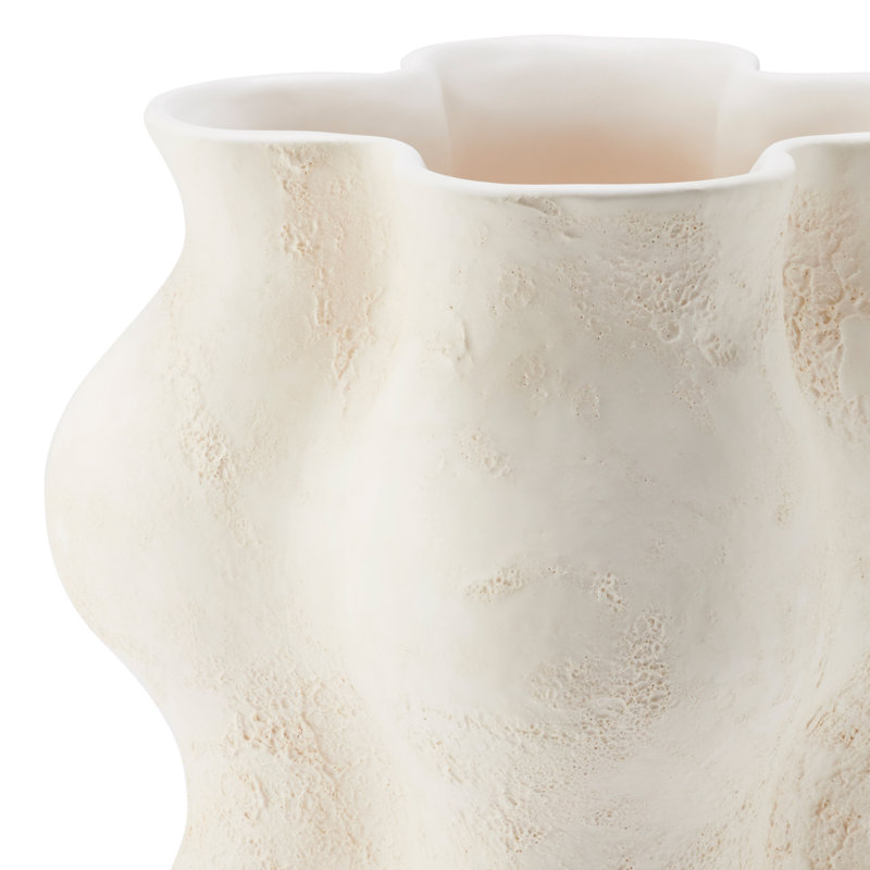 Vase de table en céramique blanc 13 po Corvo