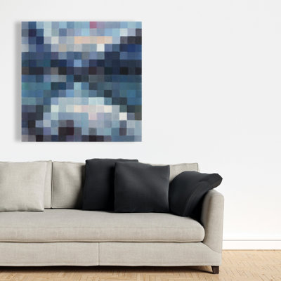Pixelated Mountainous Landscape Canvas - Divers décor de chambre à coucher