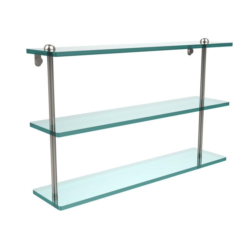 Gober 3 Piece Tiered Shelf, 22", Polished Nickel