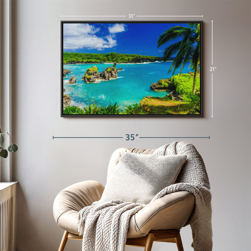 Hana Beach, reproduction sur toile, H 21 po x l 31 po